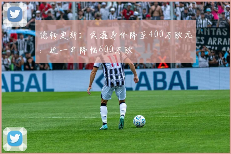 德转更新：武磊身价降至400万欧元，近一年降幅600万欧
